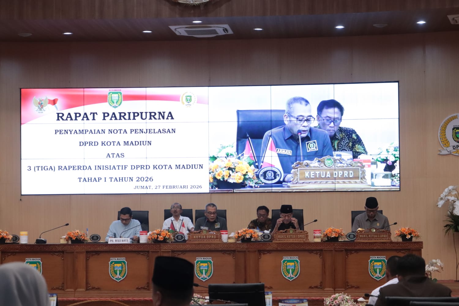 DPRD Kota Madiun Gelar Paripurna, Sampaikan Tiga Raperda Inisiatif Tahap I Tahun 2026